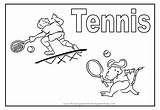 Tennis Coloring Pages Court Sport Getcolorings Getdrawings sketch template