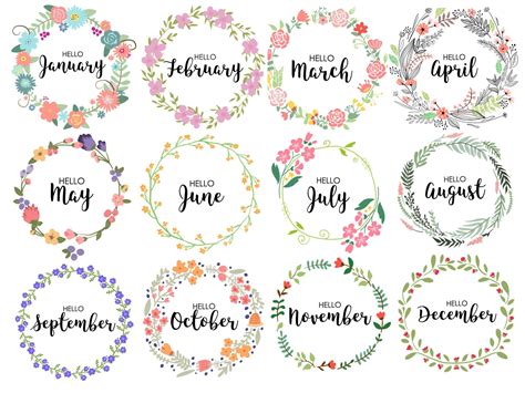 journal monthly covers wreath monthly bullet journal etsy bullet