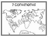 Continents sketch template