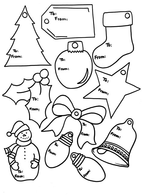 printable colorable gift tags  personalize christmas mom