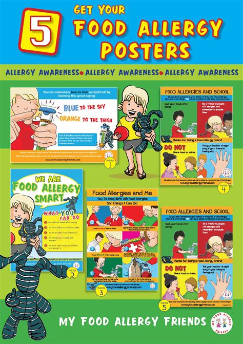 awareness poster pack mix  food allergy friends