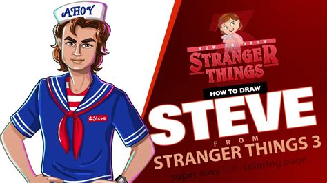 How To Draw Steve Stranger Things 3 Super Easy With