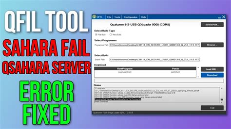 how to fix sahara fail error in qfil krispitech