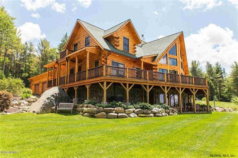 rustic charm log cabin style homes  sale   capital region
