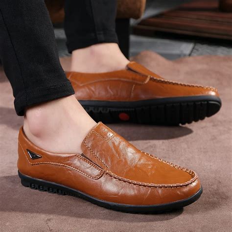 mens casual shoes fashion summer style soft moccasins loafers high quality genuine leather
