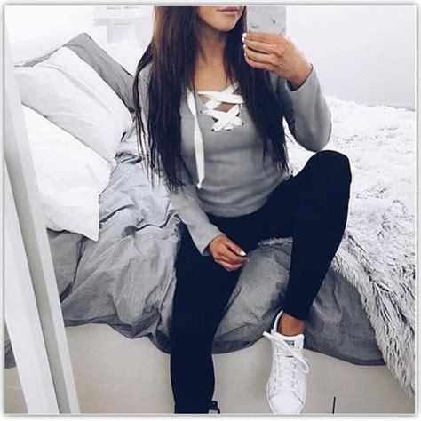 Fashion Women Sex T Shirt Autumn Long Sleeve V Neck Tee Tos Sexy Lace