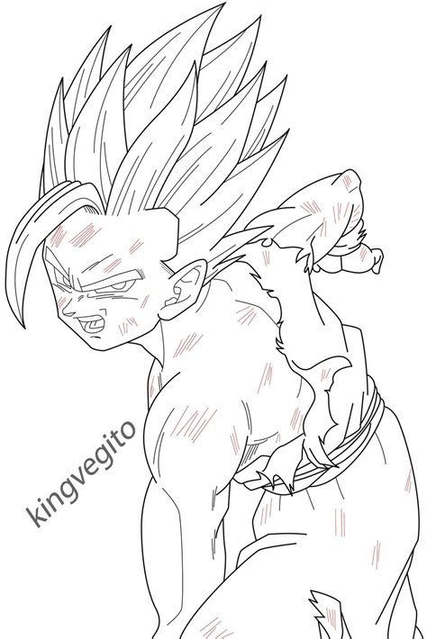 Ss2 Gohan Free Coloring Pages