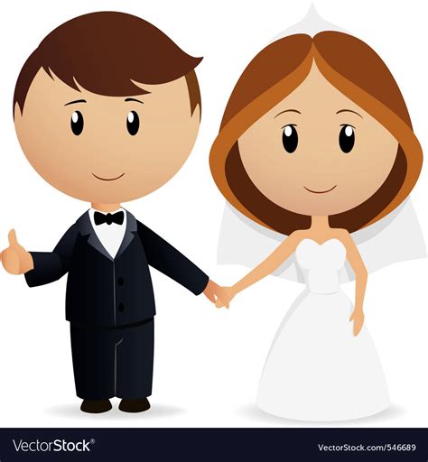 cartoon wedding couple royalty free vector image
