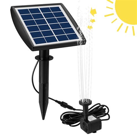 solar powered fountain pump water pump  adjustable solar panel diy