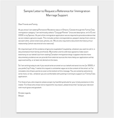sample letter  immigration  support marriage letter  support