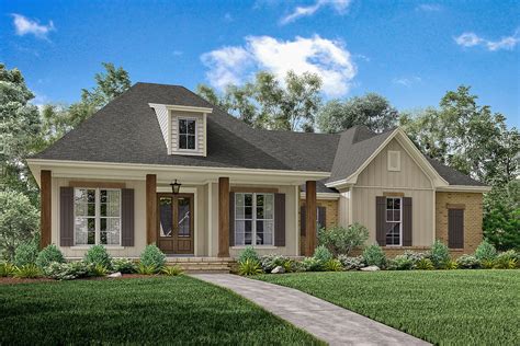 acadian house plan  front porch  sq ft  bedrooms