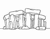 Stonehenge Coloring Coloringcrew Monuments Colorear 7kb 470px sketch template