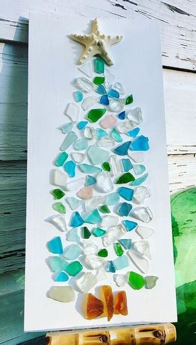 Seaglass Decorations For Christmas Mini Trees Ornaments