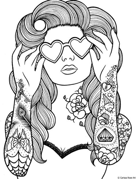 Pin Up Adult Coloring Pages Coloring Pages
