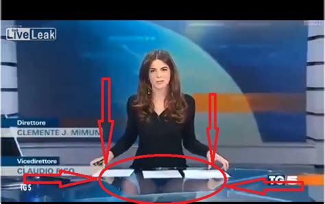 italian tv presenter costanza calabrese shows off her underwear during live news broadcast