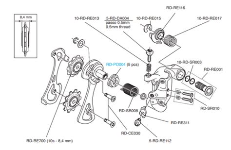 rear derailleur spares  cycle clinic