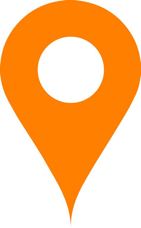 orange map pin orange location icon png clipart full size clipart