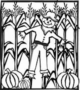 Coloring Corn Stalk Printable Scarecrow Gif Popular Library Pages Pumpkins Choose Board sketch template