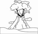 Volcan Eruption Coloriages Album sketch template