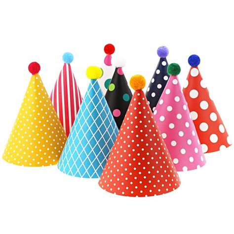 kids birthday party hats color  shown  party hats  home