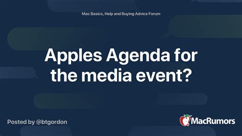 apples agenda   media event macrumors forums