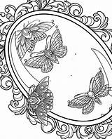 Moth Coloring sketch template