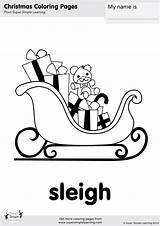 Sleigh Coloring sketch template
