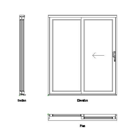 sliding glass door detail section dwg google search sliding doors sliding glass door door plan