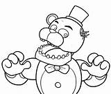Freddy Five Coloring Nights Pages Getcolorings sketch template
