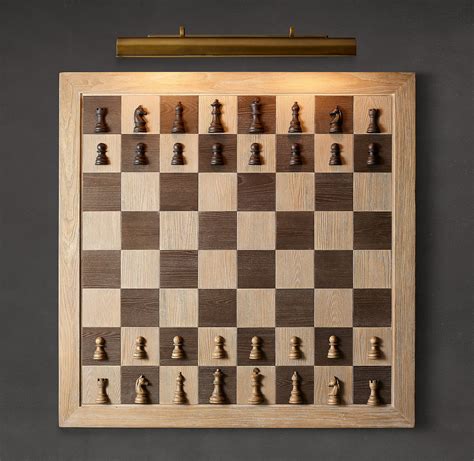 giant wall mounted vertical chess set  green head