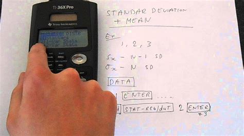 ti  pro basic statistics standard deviation   tutorial youtube