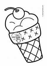 Coloring Ice Cream Pages Cone Getdrawings Snow sketch template