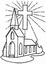 Church Coloring Pages Building Simple Catholic Drawing Cross Printable Color Inside Template Getcolorings Print Templates Getdrawings Comments sketch template