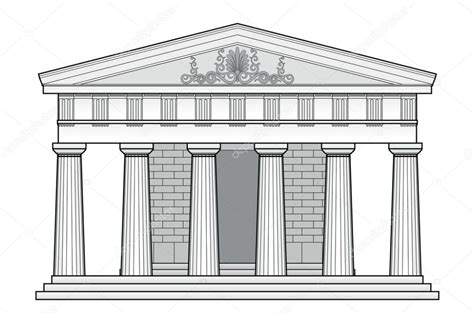 dibujos templo griego dibujo templo dorico griego tempel