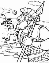 Coloring4free David Goliath Coloring Pages Throwing Rocks sketch template