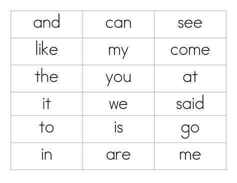 images  printable sight word chart magic  words list