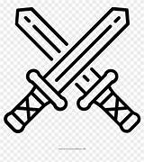 Swords Crossed Crossing Schwerter Gekreuzte Malvorlage Beste Wappenschild Pngfind Vectorified Pngkey Vhv Pngarea sketch template