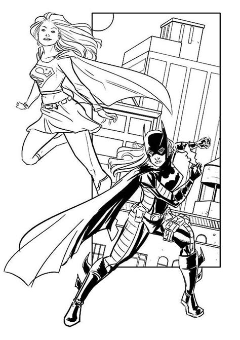dc comics characters coloring pages batgirl superhero coloring pages