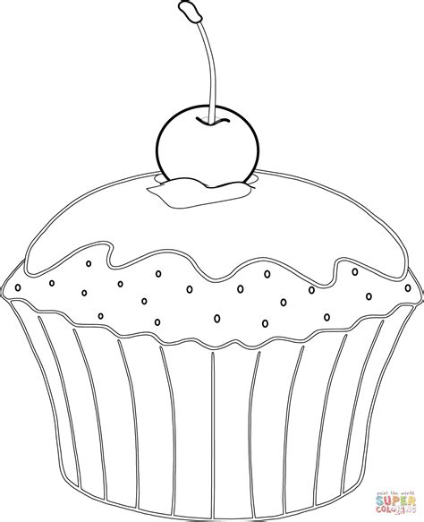 ausmalbild muffin mit kirsche ausmalbilder kostenlos zum ausdrucken