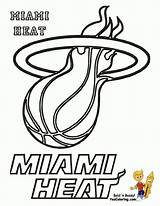 Coloring Basketball Nba Pages Miami Heat Boys Logo Popular Library Clipart sketch template