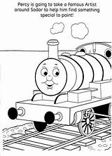 Thomas Coloring Train Pages Percy Engine Tank Color Printable Print Fun Junior Kids sketch template