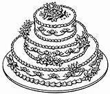 Cake Coloring Pages Wedding Beautiful Color Cakes Tocolor Place Getdrawings sketch template