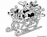 Mickey Coloring Mouse Christmas Disney Pages Winter Friends Drawing Kids Printable Minnie 6bb3 Color Drawings Print Sleigh Lovely Merry Getcolorings sketch template