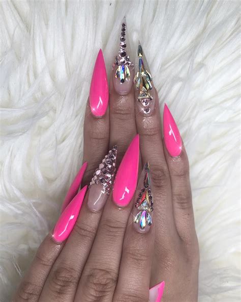 custom nails waldorf  instagram long stilleto gel fill  clear