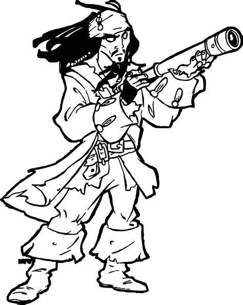 awesome pirates   caribbean man character jack sparrow gun