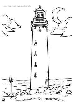 lighthouse coloring page color  number nautical classroom