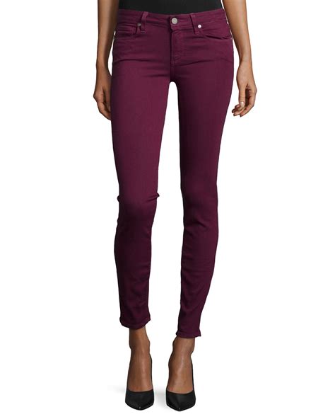 Paige Verdugo Ultra Skinny Jeans In Purple Lyst