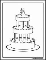 Cake Coloring Wedding Pages Elegant Printables Colorwithfuzzy sketch template