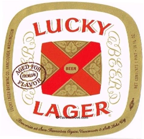 item   lucky lager beer label