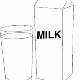 Milk Carton Coloring Healthy Netart Glass Objects sketch template